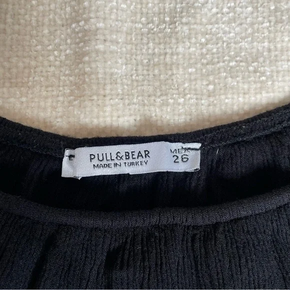 Pull and Bear women’s black blouse size s beautiful lace detail - Picture 5 of 13
